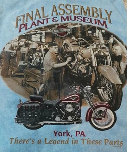 Harley Davidson 1997 Final Assembly Plant & Museum Tee New With Tags Vintage NOS - Picture 1 of 8