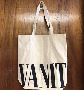 New Vanity Fair Magazine Natural Canvas Tote Book Bag Double Handle 15" x 15" - Picture 1 of 8