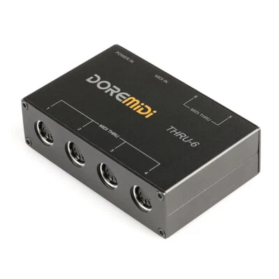 THRU-6 Musical Instruments Standard 6 MIDI Box Five-Pin Interface 16 Channels  - Image 1 of 4