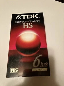 TDK VHS Blank T-120 6 Hours HS Premium Quality VHS Tape New Sealed - Picture 1 of 2