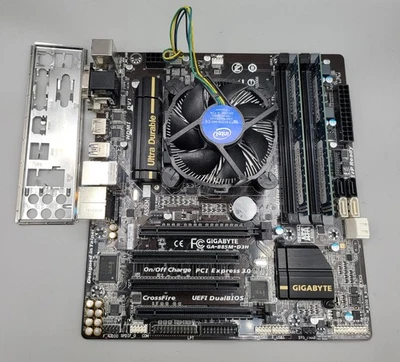 Mainboard GIGABYTE GA-B85M-D3H + Intel Core i5-4460 + 8GB DDR3 RAM - Bild 1 von 2