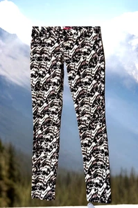 Alice + Olivia Skinny Jeans 6 Brown Artsy Tiger Animal Print Stretch Denim Pants - Picture 1 of 6