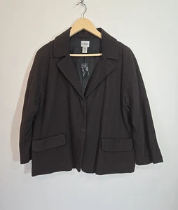 Chaqueta Blazer Chicos Marrón Texturizado Botón a Presión Carrera Negocios Talla 3 EE. UU. XL/16 - Imagen 1 de 11