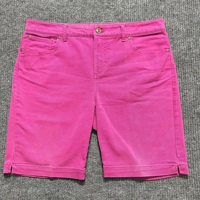 IZOD Womens Shorts Size 12 Hot Pink Straight Flat Front Outdoor Mid Rise - Image 1 of 4