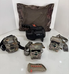 Lot Of 3 Trail Cameras Brand Next & Moultrie With Flextone Echo Caller Untested - Picture 1 of 16