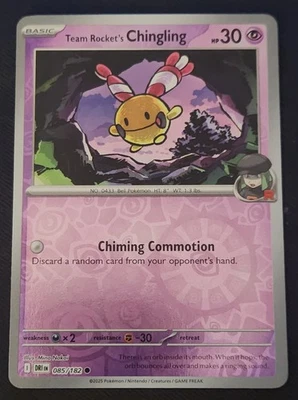 Team Rocket's Chingling 085/182 - Destined Rivals Reverse Holo - Pokemon TCG - Image 1 of 2