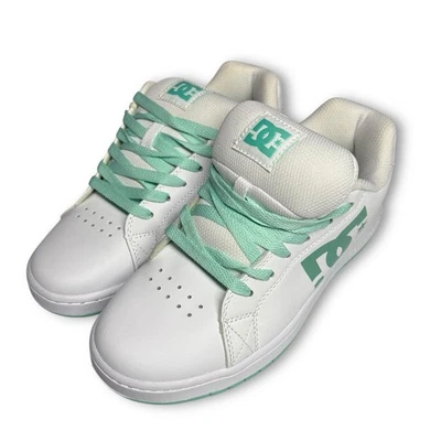 DC Green and White Perforated Details Sneakers size 8 - Image 1 of 4
