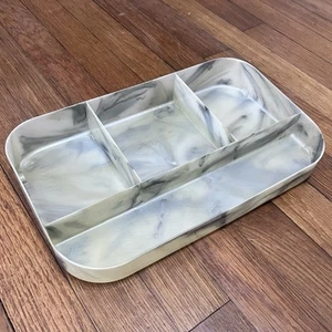 Vintage American Tourister Zug Koffer Ersatz NUR TABLETT creme grau Marmor Wirbel - Bild 1 von 8
