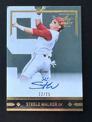 2018 Ultimate Leaf Draft  #GLR-SW1 Steele Walker Gold Leaf Rookies Auto #'d /25 - Image 1 of 2