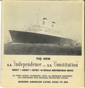 American Export Lines - SS Independence/SS Constitution- Brochure - Picture 1 of 4