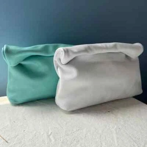 Borsetta donna pieghevole 100% vera pelle bovina borsetta manico semplice - Foto 1 di 28