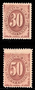 MOMEN: US STAMPS #J6-J7 POSTAGE DUE MINT OG H LOT #78597 - Picture 1 of 2