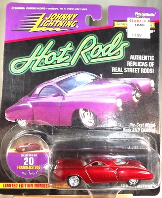 1997 Johnny Lightning Hot Rods #20 Thom Taylor FRANKENSTUDE Red w/Chrome Spokes - Image 1 of 4