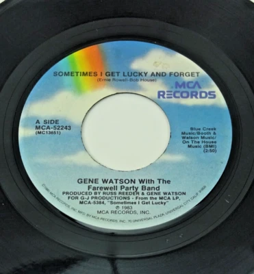 Gene Watson - Country MCA 45 - Sometimes I Get Lucky / You Put Out Old Flame VG - Image 1 of 2