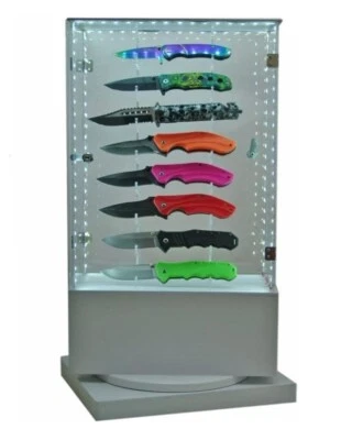 Acrylic Knife Display Rotating Case 16 Piece Display Tower - Image 1 of 4