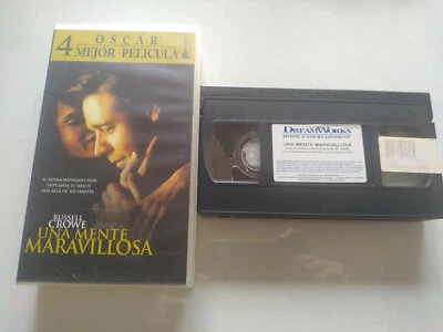 A Beautiful Mind Russell Crowe Ed Harris - VHS Tape Spanish - Image 1 of 3