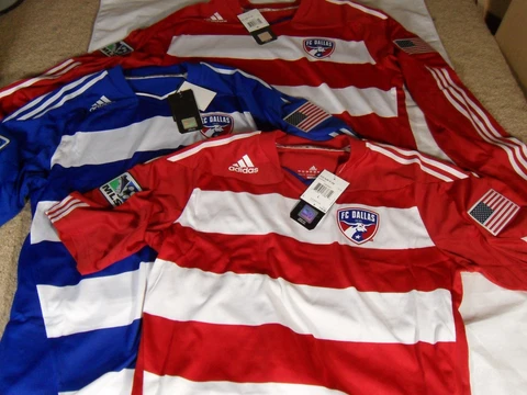 New Adidas Formotion FC Dallas Home Away SS & LS Authentic Soccer Jersey $110 Cover