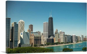 ARTCANVAS Chicago Lake Shore Skyline Leinwand Kunstdruck - Bild 1 von 15