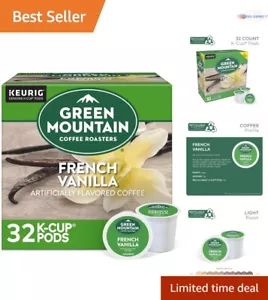 32 Count French Vanilla K-Cup Pods - Smooth Light Roast Coffee for Keurig - Picture 1 of 15