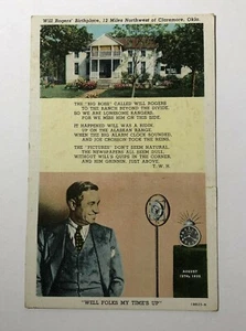 Vintage Postkarte - Will Rogers - Bild 1 von 2
