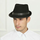 Men's Timelessly Classic Cap Short Brim Structured Gangster Hat with Band Unisex