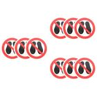  9 Pcs Pet Do Not Step on Stickers Decal Adhesive Warning Label