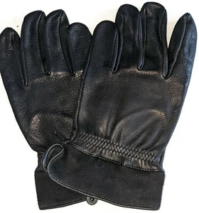 NAUTICA Men's UnLined Deerskin Leather Gloves Black, M/L,  New. - Picture 1 of 3