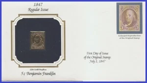 USA7 # 1 U/A GOLDEN REPLICA non FDC Franklin - Picture 1 of 1