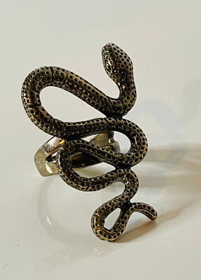 Asos Statement Boho Ring goldfarben messing Schlange Snake XL Gr. 56 - Bild 1 von 4