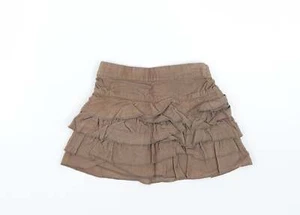 Mini mode Girls Brown 100% Cotton A-Line Skirt Size 18 Months - Picture 1 of 12