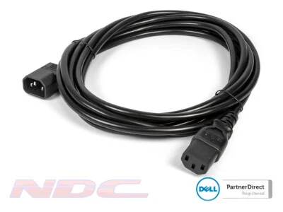 NEW Dell 4m Server Rack Power Cord/Kettle Extension Cable/Lead (C13 - C14) 250V - Image 1 of 2