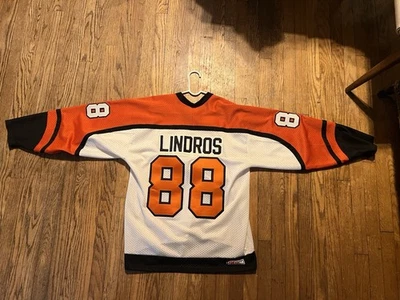 VTG Eric Lindros Jersey Philadelphia Flyers CCM Jersey L Men’s White Embroidered - Image 1 of 4