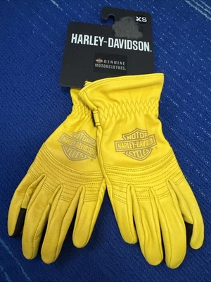 Harley Davidson Amarillo Casco Moto Cuero Guantes de Trabajo Talla X-Pequeño Foto 1 de 4