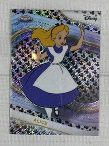 2025 Topps Chrome Disney Alice Mickey Mouse Black White Shimmer Refractor /101 - Picture 1 of 3