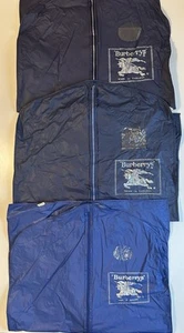 Burberry’s Garment Bag & Hanger Blue Bag Black Hanger Clothes Travel Dust 3 Lot - Picture 1 of 6