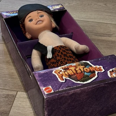 Novo Estoque Antigo Vintage 1993 Mattel Flintstones Boneca de Pelúcia Fofinha Macia Bamm-Bamm - Imagem 1 de 4