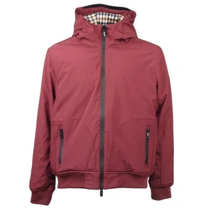 Aquascutum Active Hooded Burgundy Jacket - Foto 1 di 6