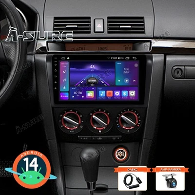 DAB 8 Core 4G+64G Android 14 Autoradio GPS NAVI CarPlay Für Mazda 3 2004-2009 BK - Bild 1 von 4