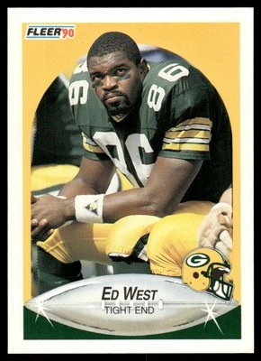 1990 Fleer Ed West Rookie Green Bay Packers #181 - Image 1 of 2