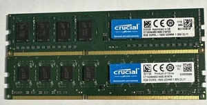 16GB Crucial 2x 8GB PC3L-12800 Desktop Memory CT102464BD160B.(M16FN)(C16FED) - Picture 1 of 2