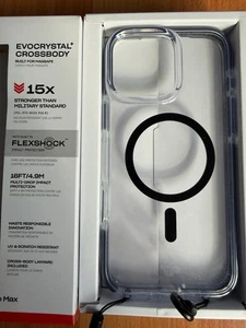 Tech 21 Evocrystal Crossbody Case For iPhone 16 Pro Max Mag Safe Black - Picture 1 of 12