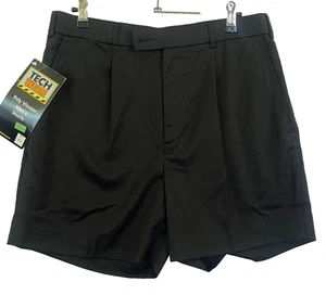 Men's Techwear Poly Viscose Shorts Size 82 Black – Smart Casual Workwear - Picture 1 of 11