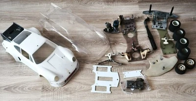 Vintage RC Pan Car Auto Associated RC 100 250 300 K&B .21 Engine Porsche RSR 1:8 - Bild 1 von 4