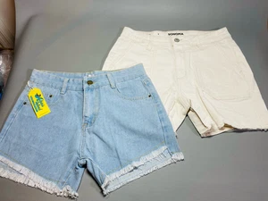 2er-Set ~ Damen Denim abgeschnittene Shorts Größe 7 & 8 ~ neu ~ Alvin's Island-Sonoma - Bild 1 von 14