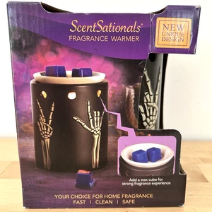 ScentSationals Skully Pace Amore Scaldacera Ceramica Scheletro Elettrico Halloween - Foto 1 di 14
