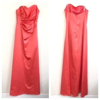 Maxi Vestido Para Mujer Cache Sin Tirantes Plisado Acanalado Satinado Talla 10 Vestido Formal BE Foto 1 de 4