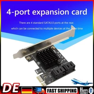 4 Port SATA III PCI E Express 3.0 X1 Controller Erweiterungskartenadapter 6 Gbit - Bild 1 von 7