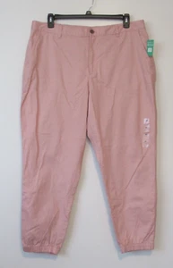 NEW Gap Jogger Pants 3884 Womens Casual Lounge Girlfriend Pink Cotton Plus Sz 20 - Picture 1 of 6