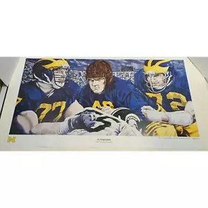 Michigan Wolverines "In Perpetuum" 25x14 Poster Dierdorf, Gerald Ford, Jansen - Bild 1 von 6
