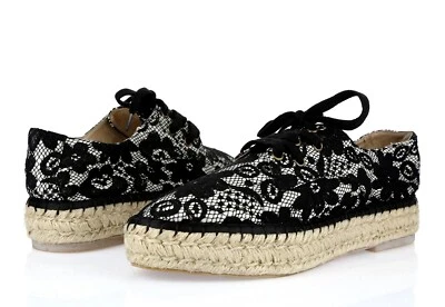 Mujer J/ SLIDES NYC Negro Crochet Alpargatas Zapatos Talla 10 ¡NUEVO! $130 Foto 1 de 4